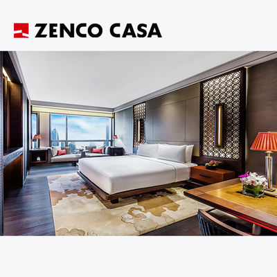 kwaliteit  Chinese Style Hotel Bedroom Furniture Set Customizable Size And Color fabriek