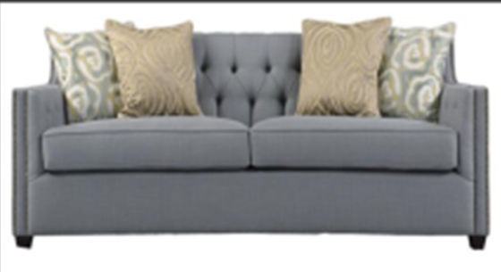 De Halmeubilair 2 Seater Gray Upholstered Sofa 220*90*85cm van het duurzaamheidshotel