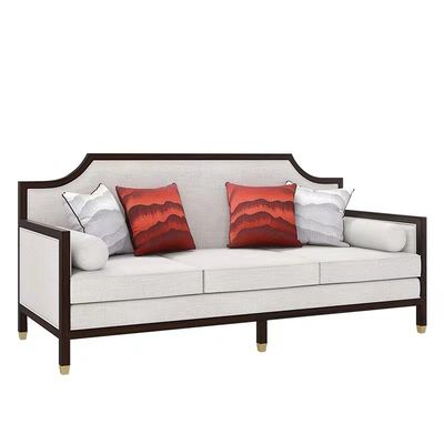 Ergonomisch Douane Bekleed Sofa New Chinese Style Furniture 225*84*95cm
