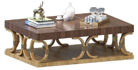 Stevige Houten Eiken Koffietafel 1000*750*450mm van de Stevigheids Europese Stijl