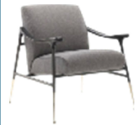 De Nieuwe Chinese Stijl Meubilair Bekleed Grey Fabric Arm Chair 618*785*860mm van het schuringsbewijs