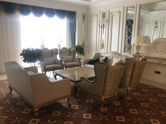 vijfsterren de Douaneeettafel Vastgestelde Wearproof Waterdicht Aangepast Sofa Set van het Hotel Internationale Hotel