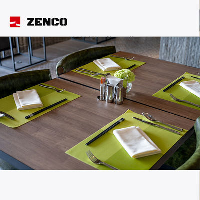 Moderne stijl hotel restaurant meubel set gemaakt van massief hout en high-end leer