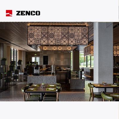 Moderne stijl hotel restaurant meubel set gemaakt van massief hout en high-end leer