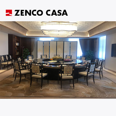 Chinese stijl hotel banketzaal elektrische eettafel en stoelen voor hotelrestaurant