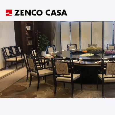 Chinese stijl hotel banketzaal elektrische eettafel en stoelen voor hotelrestaurant