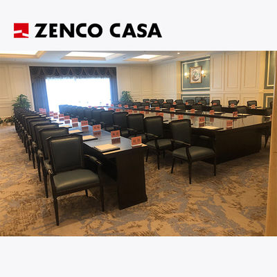 Hotel vergaderruimte meubilair set zwart conferentietafel en stoelen mix and match