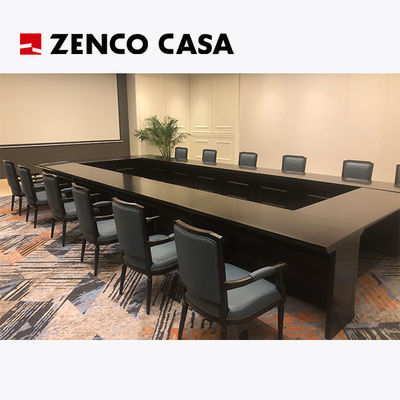 Hotel vergaderruimte meubilair set zwart conferentietafel en stoelen mix and match