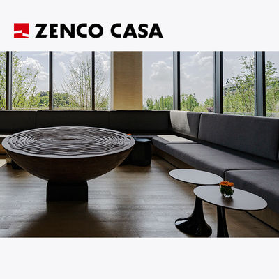 Hotelvrije tijd Meubelen Vaste Multi Person Sofa Wabi Sabi Stijl Houten Pilaar Koffietafel