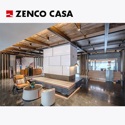 Hotellobby meubelset met stoelen stoelen stoelen koffietafel sofa kussens