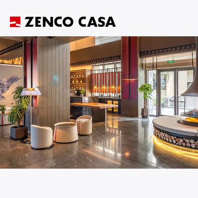Hotellobby meubelset met stoelen stoelen stoelen koffietafel sofa kussens