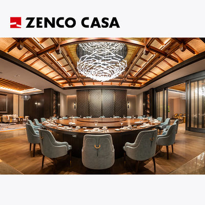 Modern hotel restaurant meubelset met grote ronde tafel en stoelen