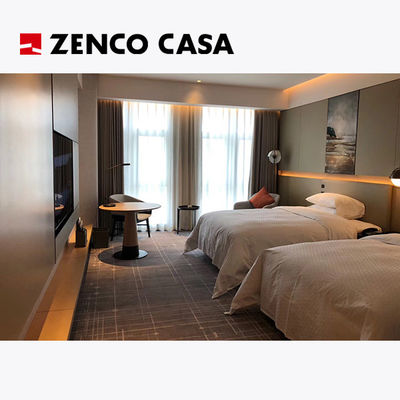 ISO14001 Modern hotelkamermeubelen met twee bedden en een slaapkast