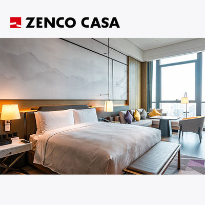 Luxe hotelkamermeubelen met king bed en nachtkast