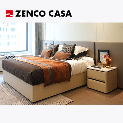 Lichte luxe appartement slaapkamermeubilair met comfortabel kingsize bed