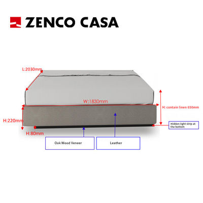 Hotel slaapkamermeubelen Custom sets voor zakenmensen met bedbox 1830*2030*300mm