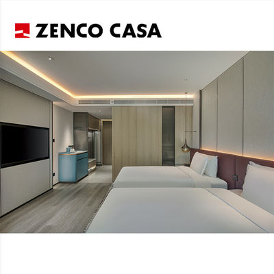 Hotel Twin Bedroom Meubels Set Include Bed And Lounge Sofa Met Kussens